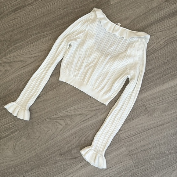 For Love And Lemons Sweaters For Love And Lemons White Cropped